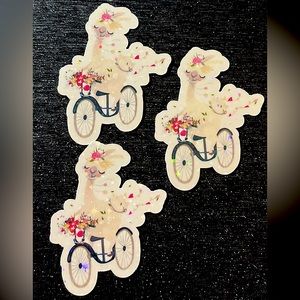 Holographic llama stickers